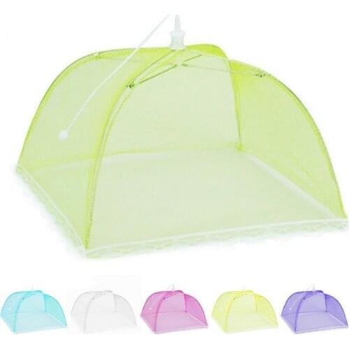 Food Covers Mesh Foldable Kitchen Anti Fly Mosquito Tent Dome Net Umbrella Picnic Protect Dish Cover Kitchen Accessories