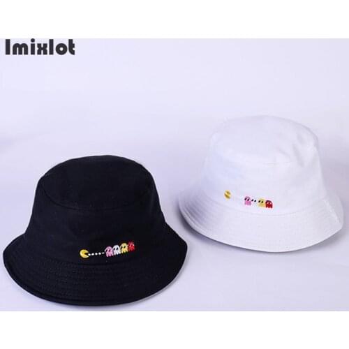 Unisex Summer Foldable Bucket Hat Women Outdoor Sunscreen Letter Embroidery Cotton Fishing Cap Men Basin Chapeau Sun Hats Caps