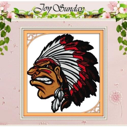 11CT 14CT The Indians (2) Patterns Counted Cross Stitch wholesale Cross Stitch Sets Embroidery Kits Wall Home Decor Needlework