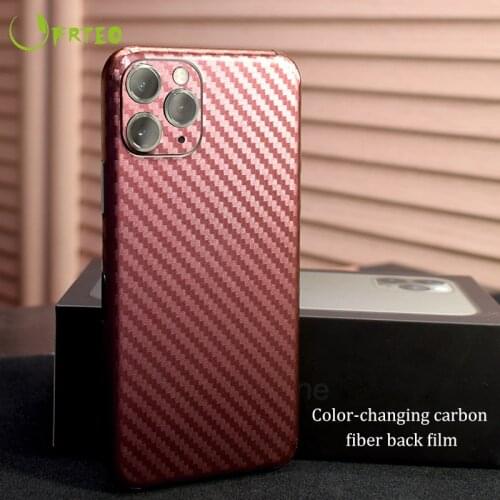 Gradient Color Carbon Fiber Film Sticker For iPhone 11 Pro Max 11 11Pro X XS XR XS MAX 6 6S 7 8 Plus Chameleon Phone Cover Skin