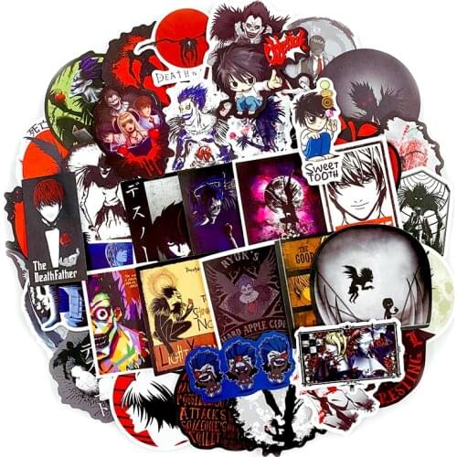50Pcs Japanese animation Death Note sticker forskateboard guitar motorcycle car computer refrigerator game machine DIYdecoration