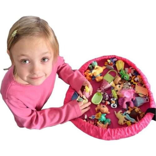 New Storage Bag Toys Organizer Rug Bag For Dolls Portable Kids Play Mat Small Portable Baby Toy Fast Storage Bags