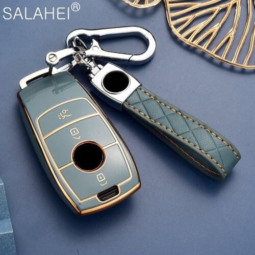 New TPU Car Key Cover Keyring Case For Mercedes Benz AMG 2016 2017 E Class W213 E200L E260 E300L E320L Remote Holder Accessories