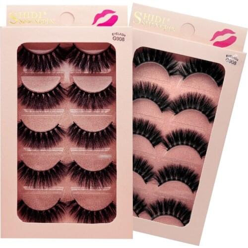 5 Pairs False Eyelashes 3D Mink Lashes natural handmade volume soft lashes long eyelash extension real mink eyelash for makeups