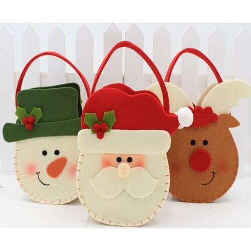 Christmas Decoration Gift Candy Bag Childrens Holiday Supplies Creative Cartoon Double-sided three-dimensional Bag