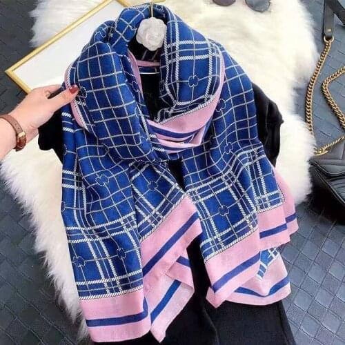 Zipeiqing 2021 New Women Spring Cotton Viscose Scarf Plaid Eropean Style Wraps Pashminas Stole Neck Scarf Shawl 180*90cm