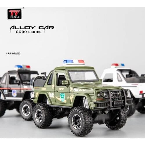 Simulation G500 Four Drive Cabriolet Off-road Alloy Car Model Childrens Toy Car Pull Back Light Music Kid Toy Open Doors 1:32