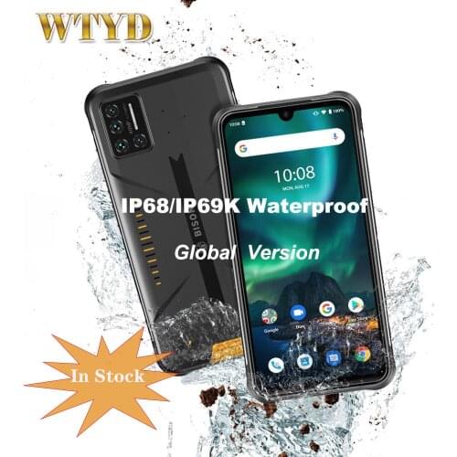 UMIDIGI BISON IP68/IP69K Waterproof 4G Mobile Phone 6.3" 6GB+128GB 48MP Quad Camera 5000mAh NFC Android 10 Rugged Smartphone
