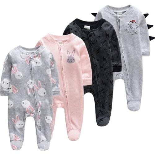 Newborn Spring Comfortable Baby Clothe Wrap Foot Long Sleeve Infant Bodysuit