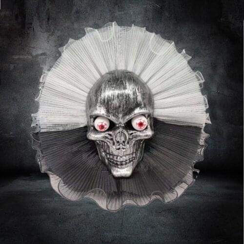 Halloween Wreath Door Hanging Wreath Skull Haunted House Decoration House Decoration Pendant Ghost Festival Horror Party Pendant