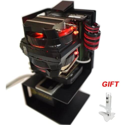 Mini ITX PC Open Air Case Test Bench Vertical Aluminum alloy Frame Support SFX ATX Power Supply Water Cooling Chassis