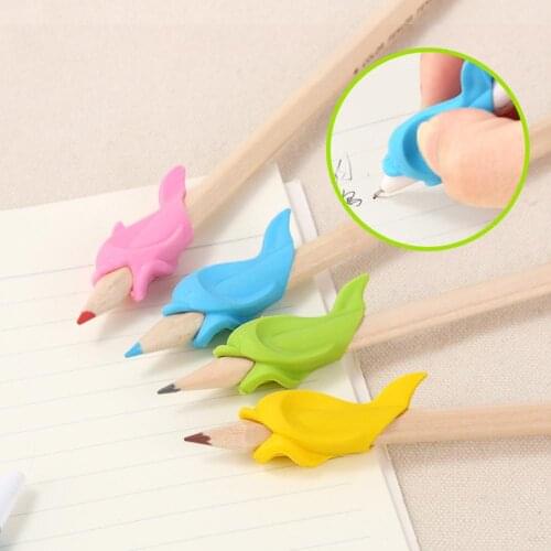 1 PC Dolphin Pen-Grips Hold Writing Posture Correction Device Kid Student Stationery Hand-Friendly Writing Correction Supplies