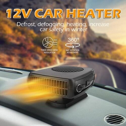 12V Car Heaters 3 in 1 Holes Defrosting Snow Demister Warm Wind Vehicle Windshield Demister Defroster Car Heating Fan Machine