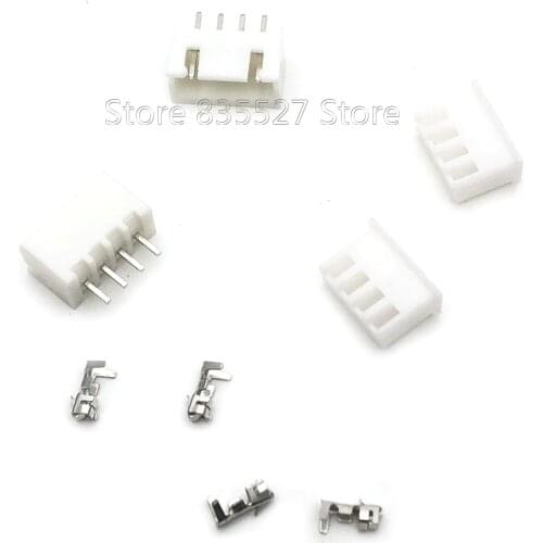 30 sets/lot 2.54mm XH2.54 4 pin 4P Connector plug + straight needle + terminal socket Header wire Adaptor Y A S