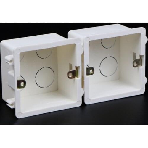 4pcs External Mounting Dark Box Wall Switch Socket Cassette 86mm Mount Switch Box, Cassette for Electrical Accessories