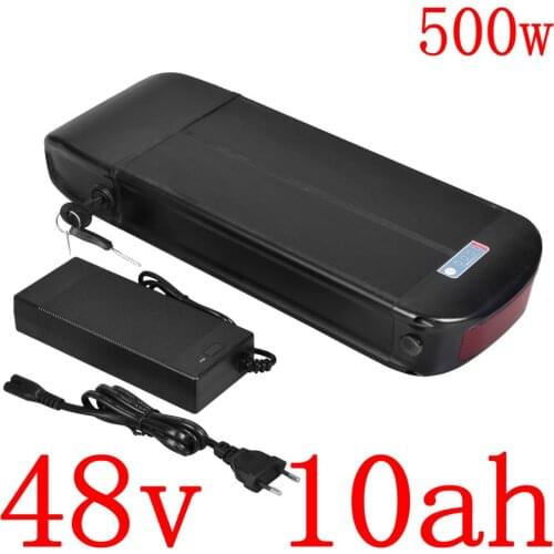 48V 500W Ebike battery pack 48V 10AH Lithium battery 48V 8Ah 9Ah 10Ah 11Ah electric bicycle battery with 15A BMS and 2A charger