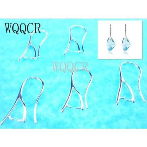 Free Fast Shipping Wholesale 10PCS Lot 925 Silver colorJewelry DIY Findings Pinch Bail Hook Earring Earwires For Beads