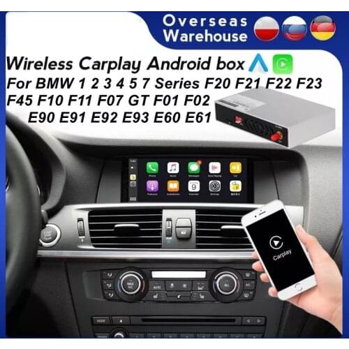 Wireless Carplay Android Auto Box For BMW 1 2 3 4 5 7 Series F20 F21 F22 F23 F45 F10 F11 F07 GT F01 F02 E90 E91 E92 E93 E60 E61