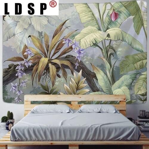 LDSP Tapestry Tropical Plant Banana Wall Hanging Mural Background Wall Rugs Beach Towel Fabric Blanket Dorm Living Home Decor