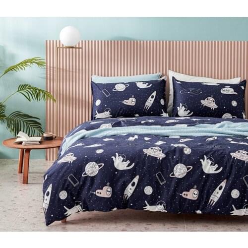 Cotton cat three-piece set spring and summer quilt cover original design Star Meow