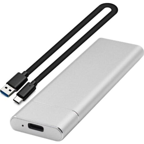 USB3.1 Type C To M.2 NGFF SSD Enclosure M2 To USBC Mobile Hard Disk Box HDD Case For 2280 M2 With Cable SATA SSD Case Box