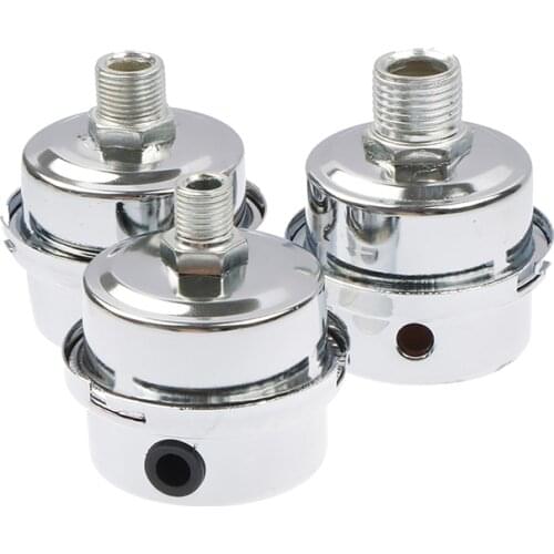 1pc 13mm 16mm 20mm Metal Air Compressor Intake Filter Noise Muffler Silencer Silver Air Compressor Parts Thread M12