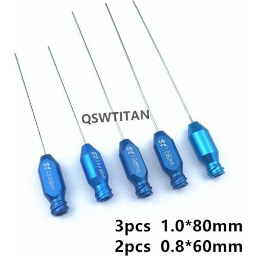 5PCS/set Single Hole Inject Cannula Micro Liposuction Cannula For face Fat Grafting Plastic tools
