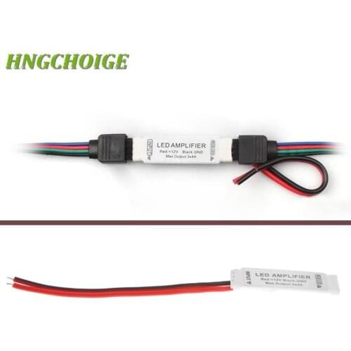 HNGCHOIGE Mini Signal Amplifier Repeater for 5050 3528 SMD RGB LED Light Strip DC 12V