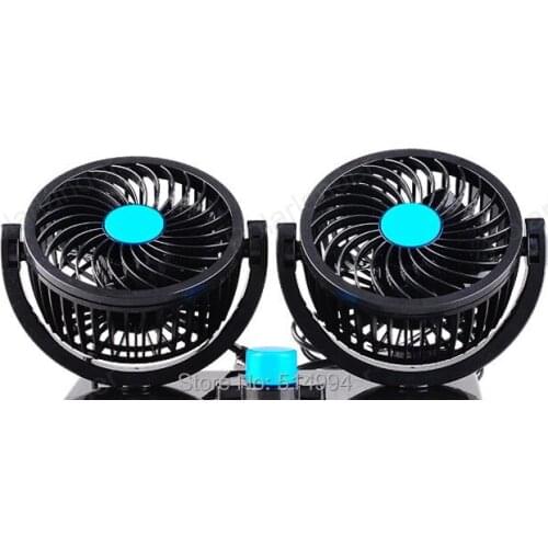 New 24V Cars 2 Speed Strong Wind Mini Fan Black Auto Cool Fan Fan Adjustable Silent Cooler Speed Truck Cooling Air Fan