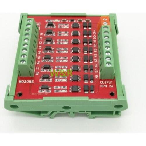 MOS08E 8-way solid state relay module / 9V / 12V / 24V output / controllable solenoid valve / small motor / LED light