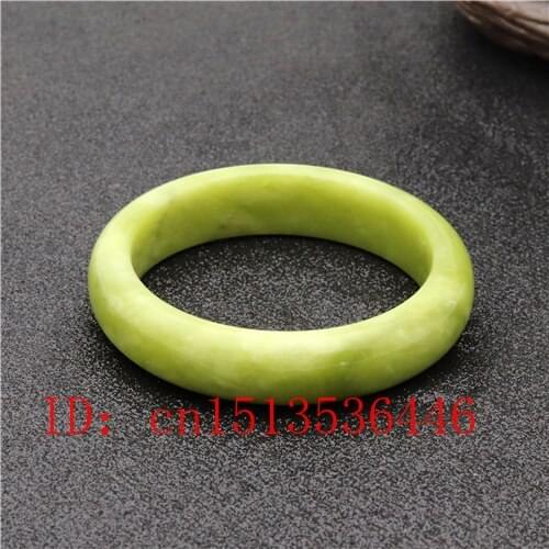 Natural Green Chinese Jade Bracelet Bangle Jewellery Fashion Accessories Woman Lucky Amulet 54-64mm