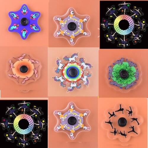 New Whirling Running Animation Fidget Spinner Cartoon Anime Running Dynamic Hand Spinner for Children Adult Stress Relief Toys