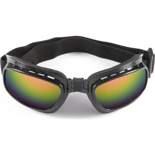 Cool Folding Vintage Windproof Dustproof Motorcycle Glasses Ski Goggles Off Road Racing Eyewear Glasses Adjustable Elastic Band
