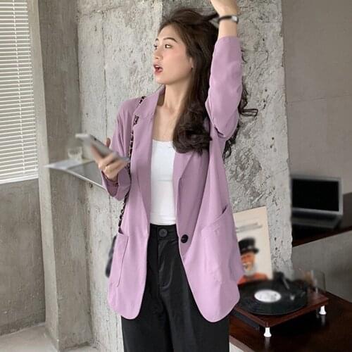 Autumn Casual Long Sleeve Loose Outerwear Women Suit Jacket Spring Female Coat Jackets Elegant Chic Women Blazer Clothing