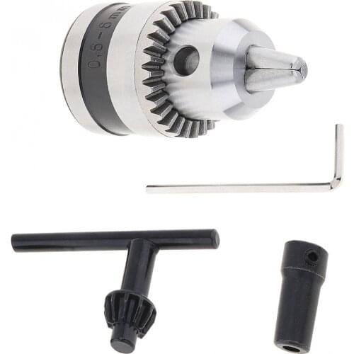 Drill Chuck 4pcs/set B10 0.6-6mm Drill Collet Chuck with 5mm Connect Rod and Key Wrench for Power Tools Accessories