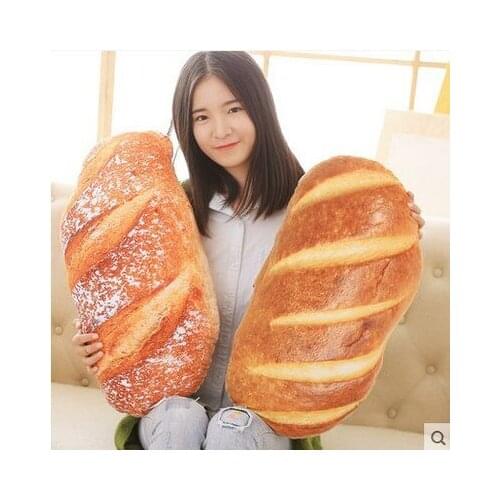 ZHUOMO 20-80cm 4 kinds Creative Bread Pattern Pillow Funny Soft Massage Neck Pillow PP Cotton Filler Cervical Health Care Pillow