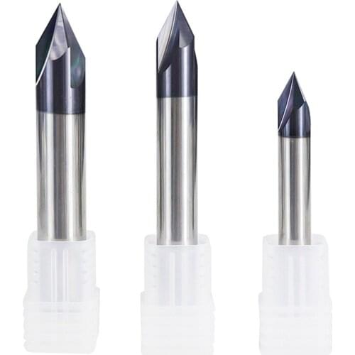 Carbide bevel end mill 60/90/120 degrees 3 flute deburring router engraving bit for aluminum copper cnc end mill
