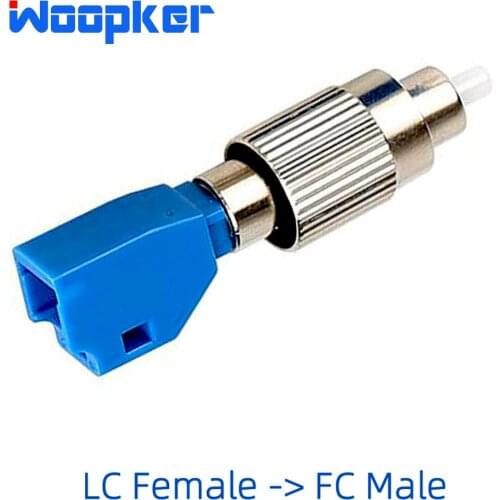 1 Pc Fiber Optic Adapter LC Female to FC Male Metal 2.5mm to 1.25mm FC-LC Singlemode simplex Fiber Optic Adapter Connecter