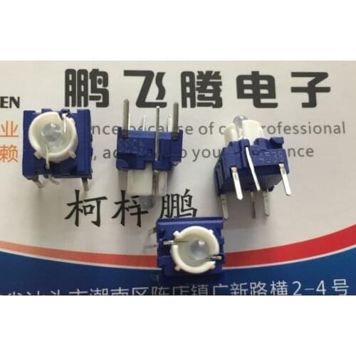 1PCS Denmark MEC 3FTL6 with light waterproof and dusty touch switch 10*10 blue light button micro-movement straight plug 4 feet