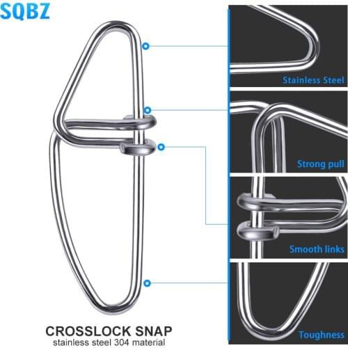 PROBEROS 1000pcs Crosslock Snap Fishing Barrel Swivel Safety Snap 13mm-28mm Swivel Snap 0#-6# Fishing Swivels Lure Fishing