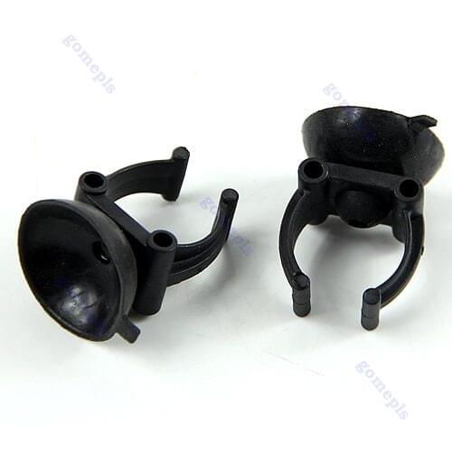 2PCS Black Suction Cup Clip 30mm Diameter For Heater Tubing Aquarium Rain Bar