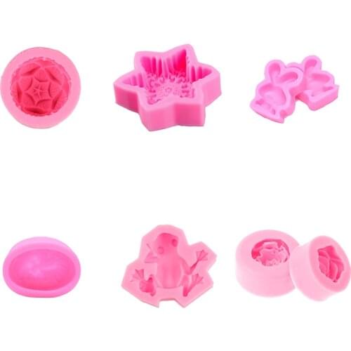 3D Round Flowers Shape Silicone Soap Mold DIY Handmade Soap Molds Soap Making Candle Mould Fondant Chocolate Cake Decorating