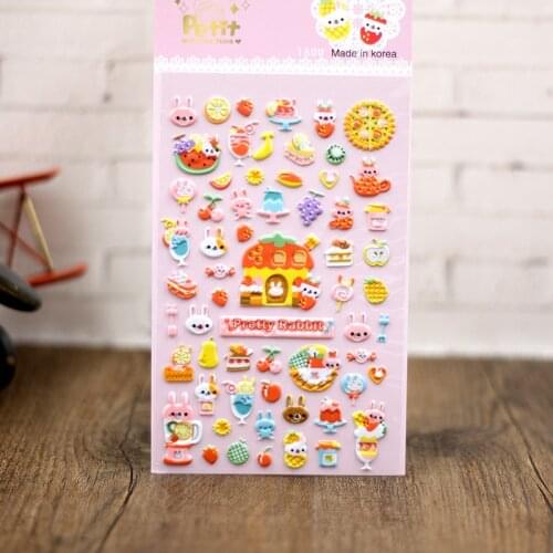 Lovely animal and heart 3D Bubble Stickers Cute Animal Sticker Creative diy Gift Stationery School supplies papelaria