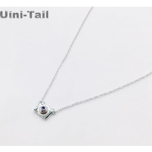 925 sterling silver mini camera creative pendant clavicle set chain female Korean simple fashion trend short clavicle chain
