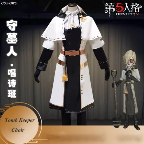 Anime! Identity V Andrew Kreiss Tomb Keeper Choir Skin Battle Suit Handsome Uniform Cosplay Costume Halloween Party Outfit NEW