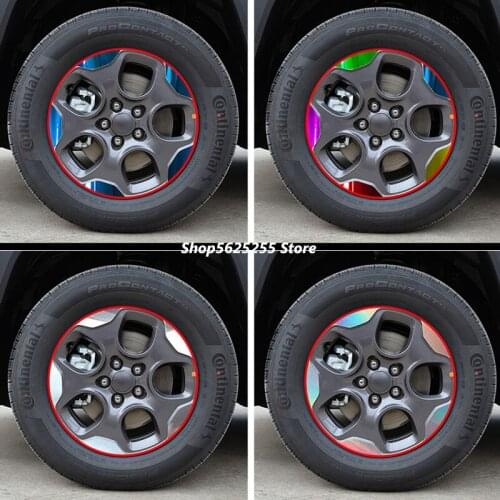 Car Sticker For Jeep Patriot Accessories 2008-2016 Wheel Hub Stickers Wheel Protective Film 16inch Carbon Fiber Color