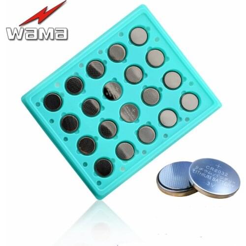 20pcs/lot CR2032 3V Button Coin Cell Battery for Computer Motherboard Electronic Battery Remote Control 5004LC DL2032 KCR2032