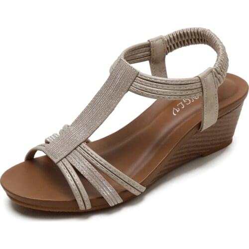 Vintage Gladiator Heels Sandals For Women 2021 Summer Luxury Platform Lady Comfortable Sandals Open Toe Female Party Shoes New