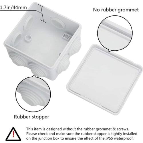 Two-in-three-out junction box ABS waterproof junction box IP55 box 85*85*50 box waterproof terminal L0G1