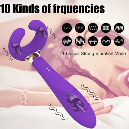 Double Penetration Dildo G-Spot Vibrator Prostata Massager Clitoris Stimulator Delay Ejaculation Fidget Sex Toys For Men Couples